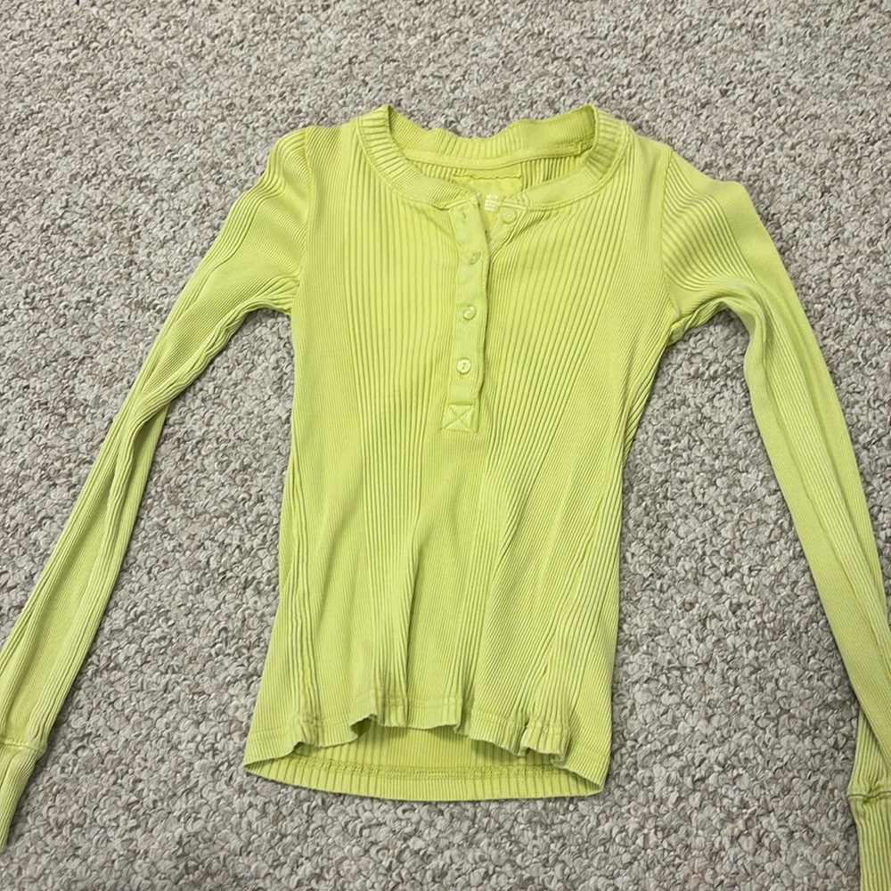 Aerie Green tight ribbed top